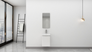 Mini Bathroom Cabinet with Gloss White Lacquared