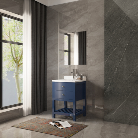 MDF & Solidwood Floor Bathroom Cabinet 60cm 