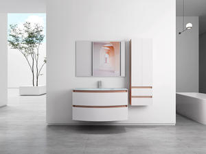 MDF Bathroom Cabinet with Glass Basin 