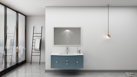 Curve Bathroom Cabinet pvc lacquared