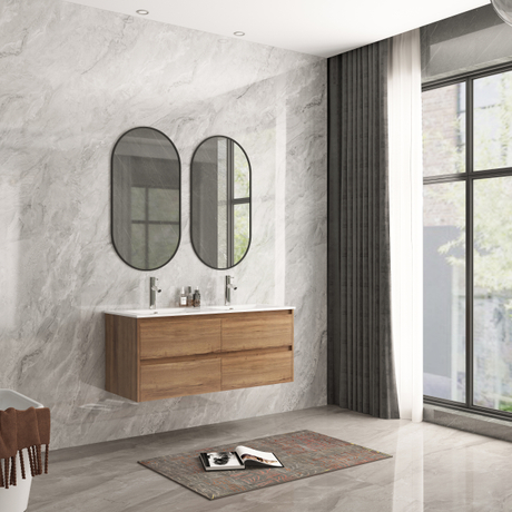 MDF Bathroom Cabinet 120CM with Four Drawers with Finish Elm Ground